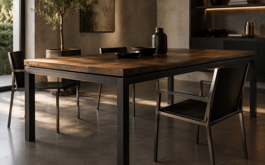 Tavolo in metallo e legno BACCI Metalli in ambiente interno premium